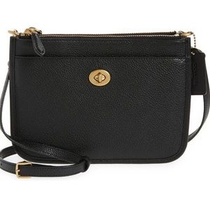 Coach Slim Turnlock Leather Crossbody
